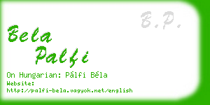 bela palfi business card