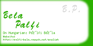 bela palfi business card